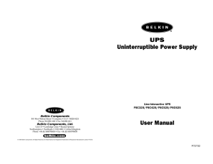 UPS Uninterruptible Power Supply User Manual