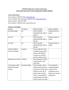 WATERS Collaborative, Water Quality Study SOLUTIONS AND