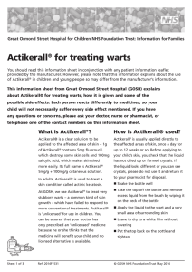 Actikerall® for treating warts