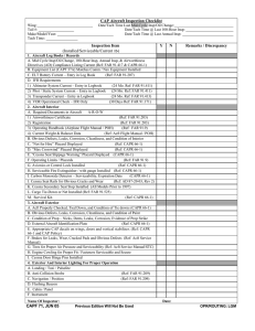 CAP Aircraft Inspection Checklist Inspection Item (Installed