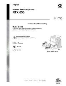 311771E- Interior Texture Sprayer TX 650, Repair, English