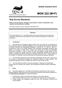 MGN 322 (M+F) - Ship Survey Standards