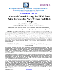 Advanced Control Strategy for DFIG Based Wind Turbines for Power