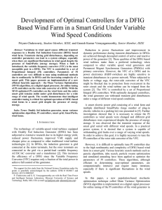 Development of Optimal Controllers for a DFIG Based Wind Farm in