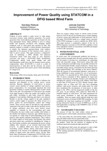 Improvement of Power Quality using STATCOM in a DFIG based