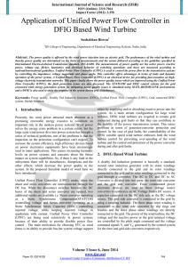 Application of Unified Power Flow Controller in DFIG Based Wind