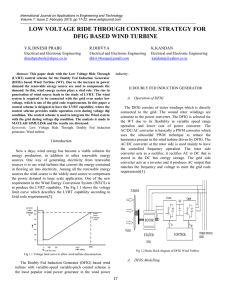 LOW VOLTAGE RIDE THROUGH CONTROL STRATEGY FOR DFIG