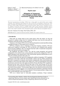 Mitigation of Temporary Overvoltages in Weak Grids