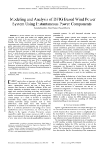 Modeling and Analysis of DFIG Based Wind Power System Using