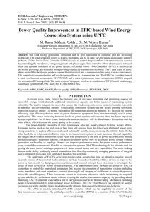 Power Quality Improvement in DFIG based Wind Energy Conversion