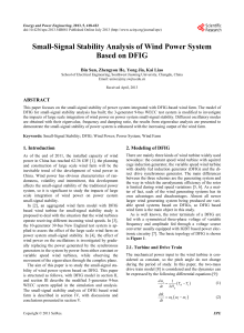 Small-Signal Stability Analysis of Wind Power System Based on DFIG