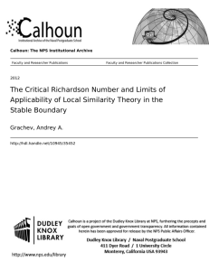 The Critical Richardson Number and Limits of