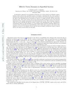 Effective Vortex Dynamics in Superfluid Systems