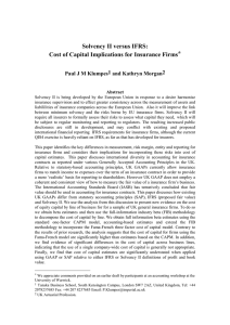 Solvency II versus IFRS - International Actuarial Association