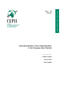 Internationalization versus Regionalization in Emerging