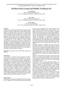 RF Based Node Location and Mobility Tracking in IoT
