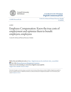 Employee Compensation: Know the true costs of employment and