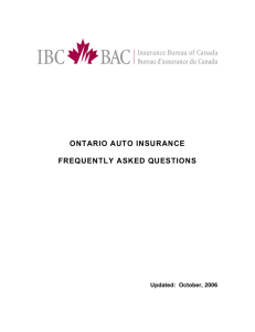 Ontario Auto Insurance: Frequently Asked Questions