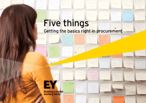 EY - Five things - Getting the basics right in procurement