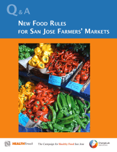 New Food Rules – San Jose Farmers` Markets