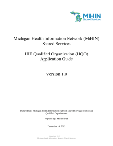 MiHIN HIE QO Application PDF version