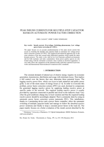 peak inrush currents for multiple-step capacitor banks in automatic
