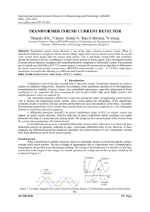TRANSFORMER INRUSH CURRENT DETECTOR