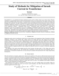 Study of Methods for Mitigation of Inrush Current in Transformer
