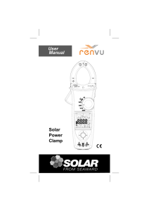 Solar Power Clamp Manual