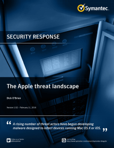 The Apple threat landscape
