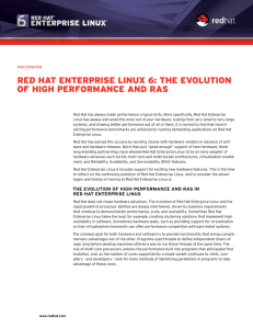 tHe evoLution of HigH peRfoRmance and Ras