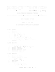 UFGS 13 48 00.00 10 Seismic Protection for Mechanical Equipment