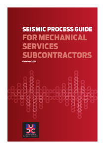 Seismic Process Guide for Mechanical Service Subcontractors