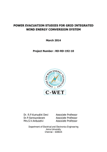 power evacuation studies for grid integrated wind energy