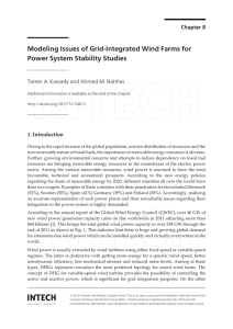 Modeling Issues of Grid-Integrated Wind Farms for Power