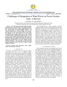 Challenges of Integration of Wind Power on Power System Grid: A