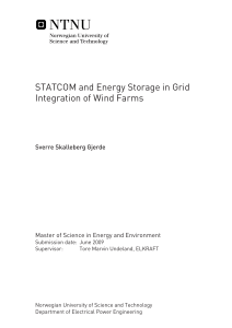 STATCOM and Energy Storage in Grid Integration of Wind