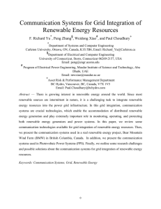 Communication Systems for Grid Integration of Renewable Energy