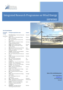 Integrated Research Programme on Wind Energy IRPWIND