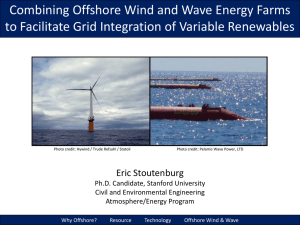 Combining Offshore Wind and Wave Energy Farms to Facilitate Grid