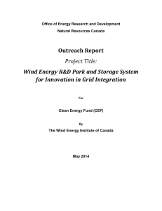 WEICan Outreach Report 2014 - Wind Energy Institute of Canada