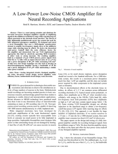 A low-power low-noise cmos for amplifier neural recording