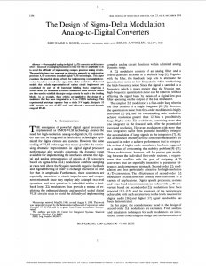 The design of sigma-delta modulation analog-to