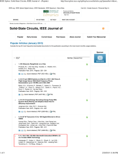 IEEE Xplore: Solid-State Circuits, IEEE Journal of
