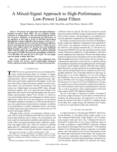 A mixed-signal approach to high-performance low