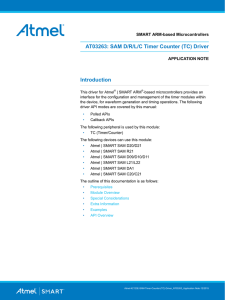 AT03263: SAM D/R/L/C Timer Counter (TC) Driver