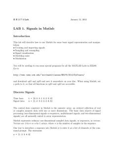 LAB 1. Signals in Matlab