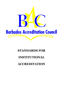 Institutional Accreditation Standards