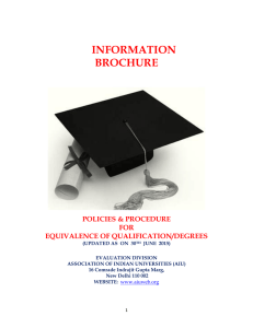 information brochure - Association of Indian Universities