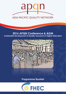programme as PDF - APQN Conference 2016